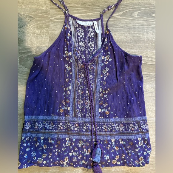 Lou & Grey Tops - Lou & Grey Purple Floral Tank Top